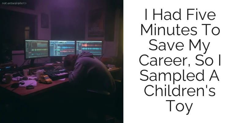 I Had Five Minutes To Save My Career, So I Sampled A Children's Toy