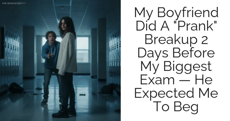 My Boyfriend Did A "Prank" Breakup 2 Days Before My Biggest Exam — He Expected Me To Beg
