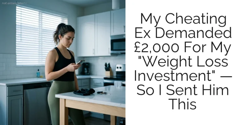 My Cheating Ex Demanded £2,000 For My "Weight Loss Investment" — So I Sent Him This