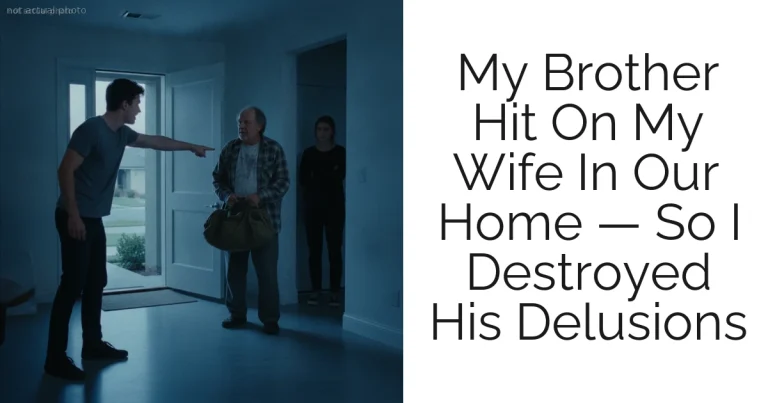 My Brother Hit On My Wife In Our Home — So I Destroyed His Delusions