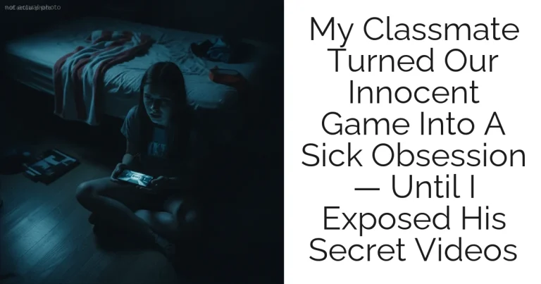 My Classmate Turned Our Innocent Game Into A Sick Obsession — Until I Exposed His Secret Videos