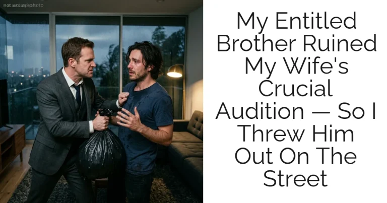 My Entitled Brother Ruined My Wife's Crucial Audition — So I Threw Him Out On The Street