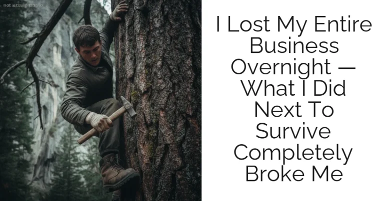I Lost My Entire Business Overnight — What I Did Next To Survive Completely Broke Me