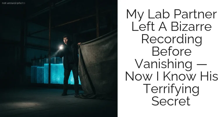 My Lab Partner Left A Bizarre Recording Before Vanishing — Now I Know His Terrifying Secret