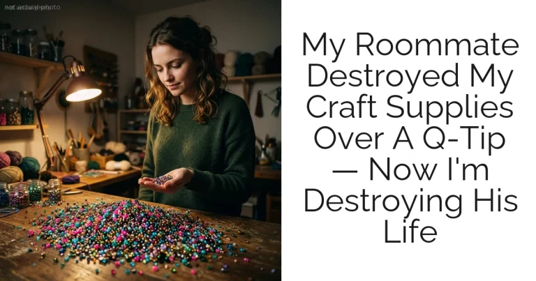 My Roommate Destroyed My Craft Supplies Over A Q-Tip — Now I'm Destroying His Life