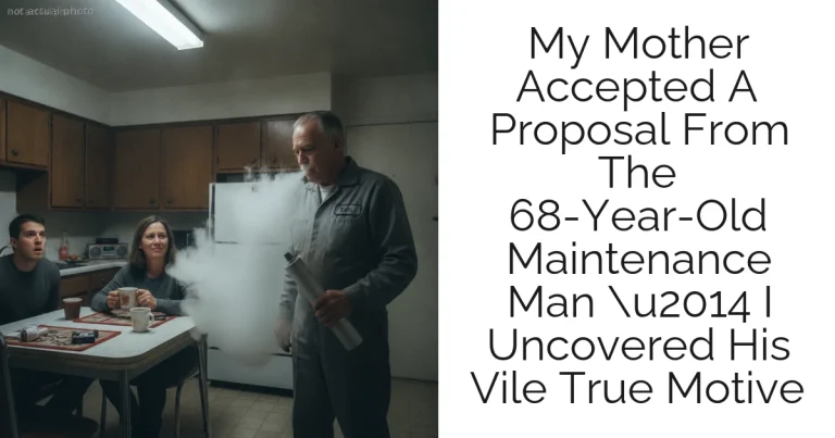 My Mother Accepted A Proposal From The 68-Year-Old Maintenance Man u2014 I Uncovered His Vile True Motive