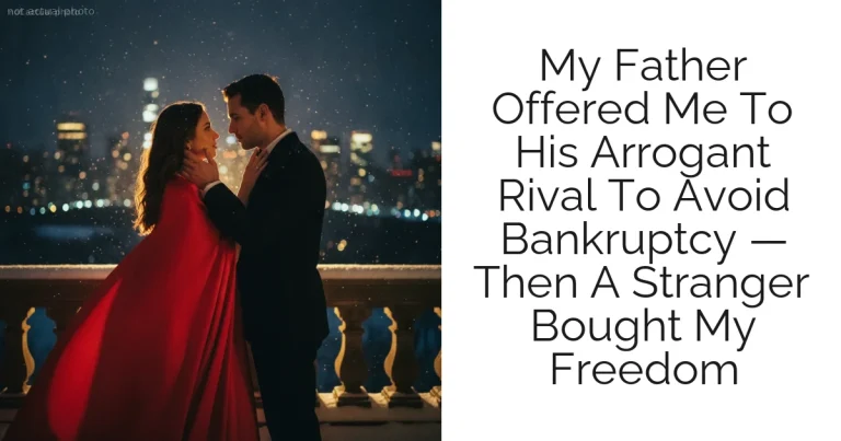 My Father Offered Me To His Arrogant Rival To Avoid Bankruptcy — Then A Stranger Bought My Freedom