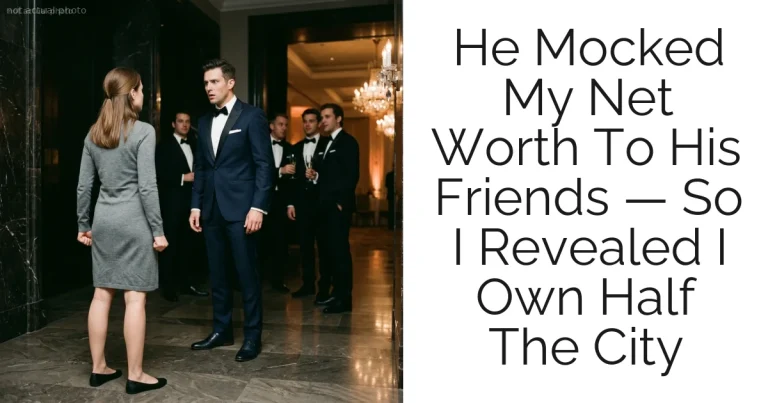 He Mocked My Net Worth To His Friends — So I Revealed I Own Half The City
