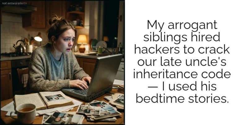 My arrogant siblings hired hackers to crack our late uncle's inheritance code — I used his bedtime stories.