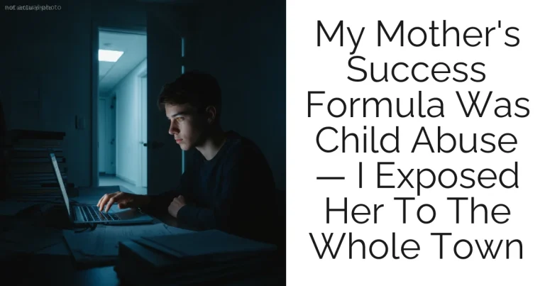 My Mother's Success Formula Was Child Abuse — I Exposed Her To The Whole Town