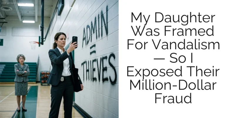 My Daughter Was Framed For Vandalism — So I Exposed Their Million-Dollar Fraud