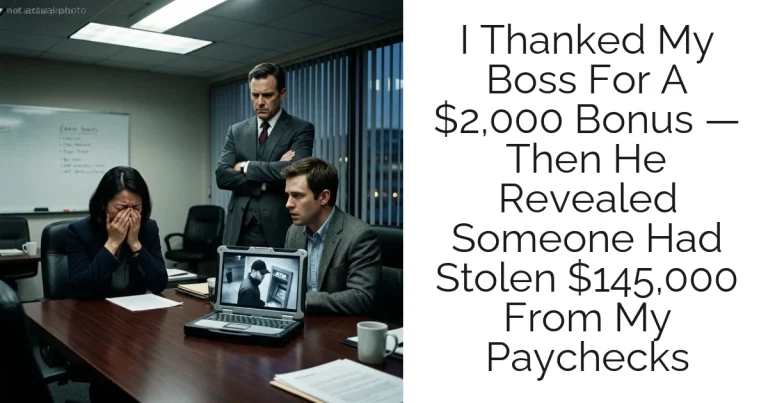 I Thanked My Boss For A $2,000 Bonus — Then He Revealed Someone Had Stolen $145,000 From My Paychecks