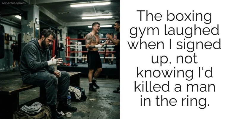 The boxing gym laughed when I signed up, not knowing I'd killed a man in the ring.