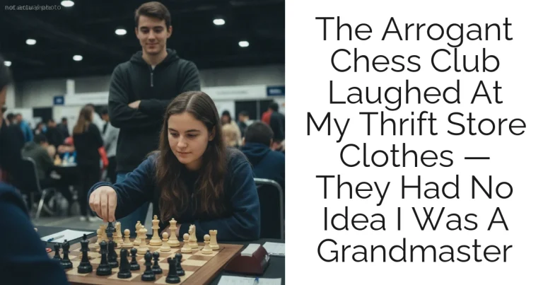 The Arrogant Chess Club Laughed At My Thrift Store Clothes — They Had No Idea I Was A Grandmaster