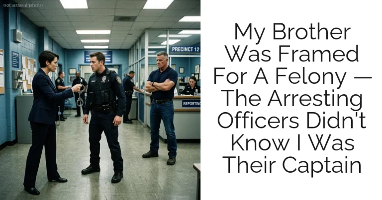 My Brother Was Framed For A Felony — The Arresting Officers Didn't Know I Was Their Captain