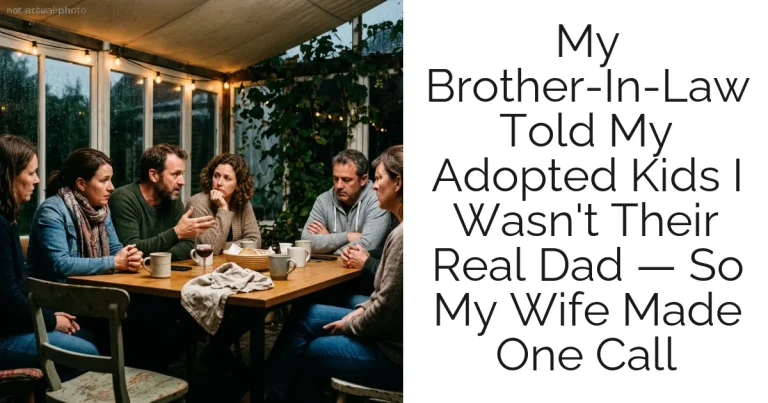 My Brother-In-Law Told My Adopted Kids I Wasn't Their Real Dad — So My Wife Made One Call