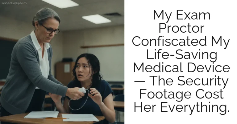 My Exam Proctor Confiscated My Life-Saving Medical Device — The Security Footage Cost Her Everything.
