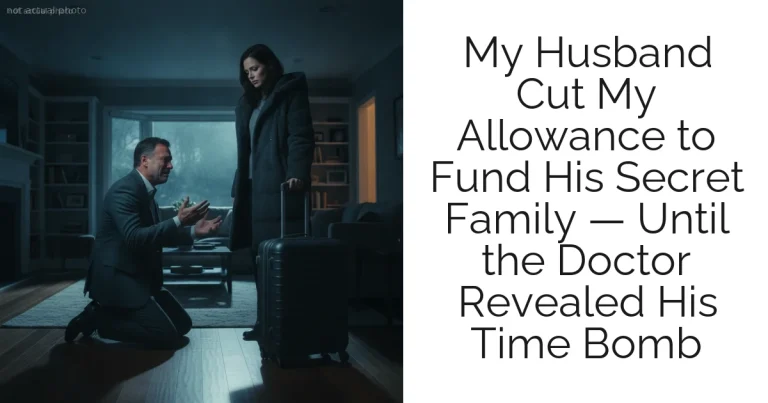 My Husband Cut My Allowance to Fund His Secret Family — Until the Doctor Revealed His Time Bomb