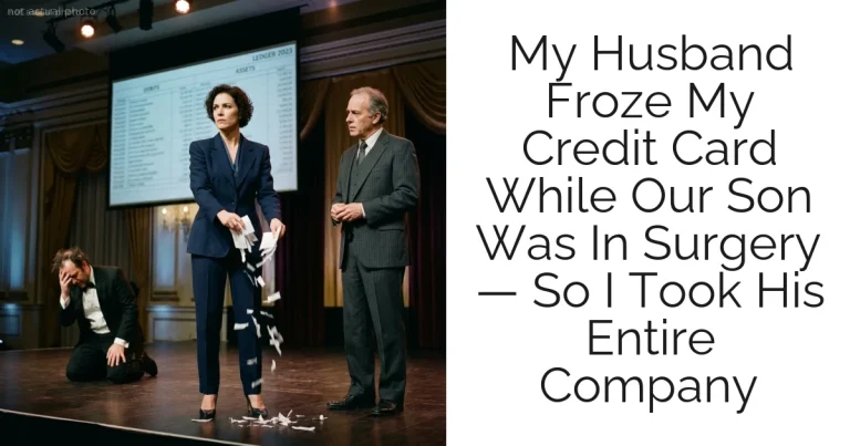 My Husband Froze My Credit Card While Our Son Was In Surgery — So I Took His Entire Company