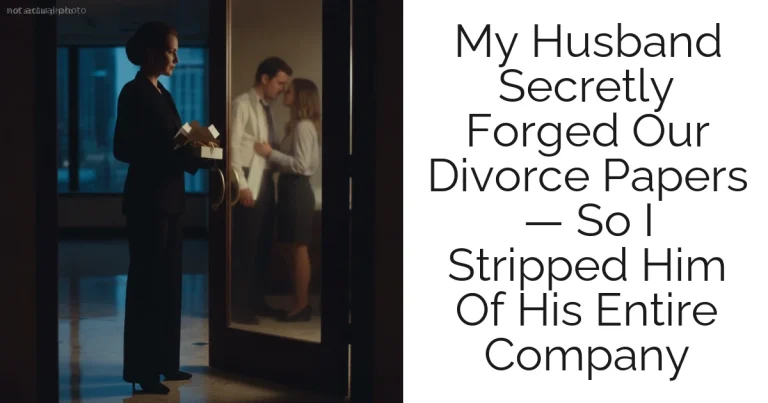My Husband Secretly Forged Our Divorce Papers — So I Stripped Him Of His Entire Company