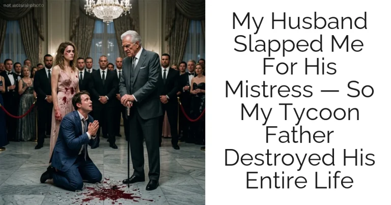 My Husband Slapped Me For His Mistress — So My Tycoon Father Destroyed His Entire Life