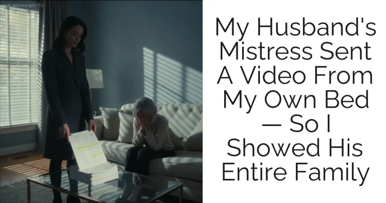My Husband's Mistress Sent A Video From My Own Bed — So I Showed His Entire Family