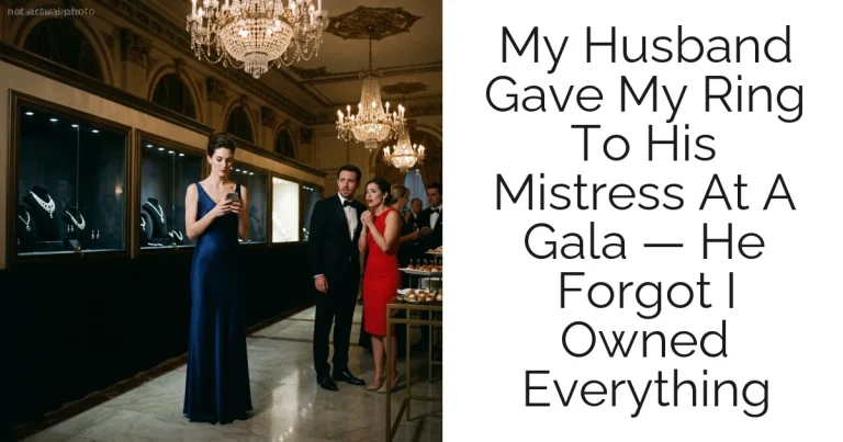 My Husband Gave My Ring To His Mistress At A Gala — He Forgot I Owned Everything