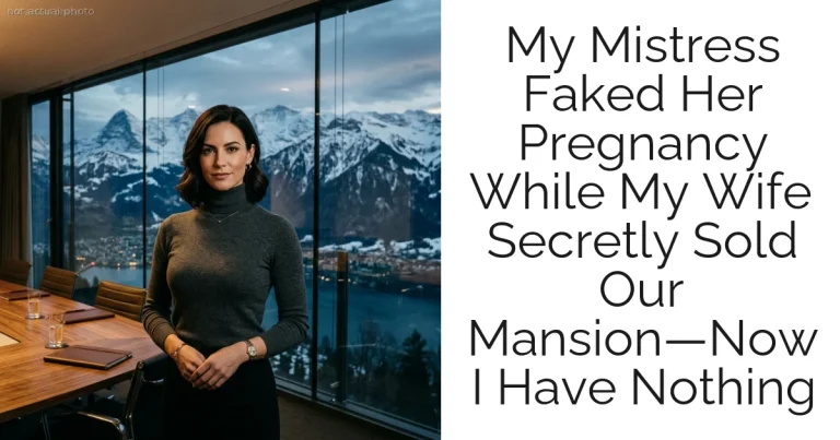 My Mistress Faked Her Pregnancy While My Wife Secretly Sold Our Mansion—Now I Have Nothing