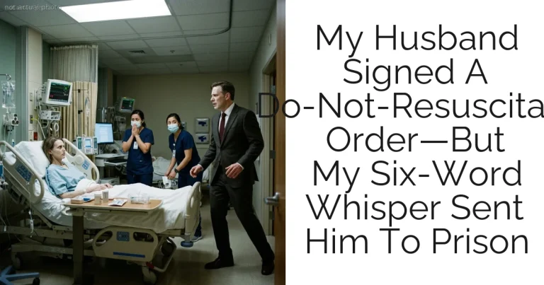My Husband Signed A Do-Not-Resuscitate Order—But My Six-Word Whisper Sent Him To Prison