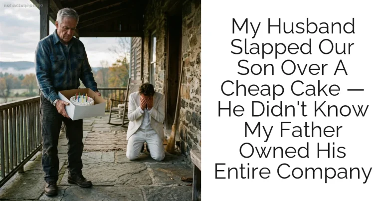 My Husband Slapped Our Son Over A Cheap Cake — He Didn't Know My Father Owned His Entire Company