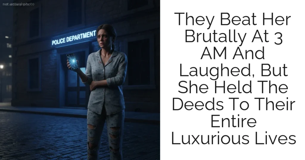 They Beat Her Brutally At 3 AM And Laughed, But She Held The Deeds To Their Entire Luxurious Lives
