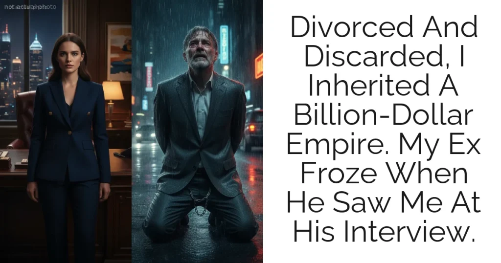 Divorced And Discarded, I Inherited A Billion-Dollar Empire. My Ex Froze When He Saw Me At His Interview.