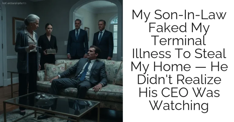 My Son-In-Law Faked My Terminal Illness To Steal My Home — He Didn't Realize His CEO Was Watching