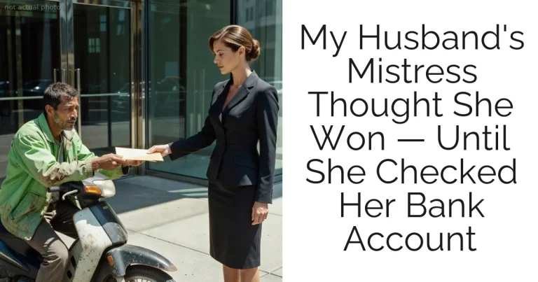 My Husband's Mistress Thought She Won — Until She Checked Her Bank Account