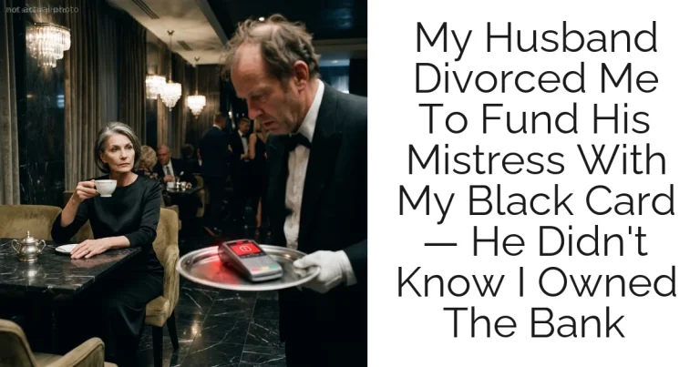 My Husband Divorced Me To Fund His Mistress With My Black Card — He Didn't Know I Owned The Bank