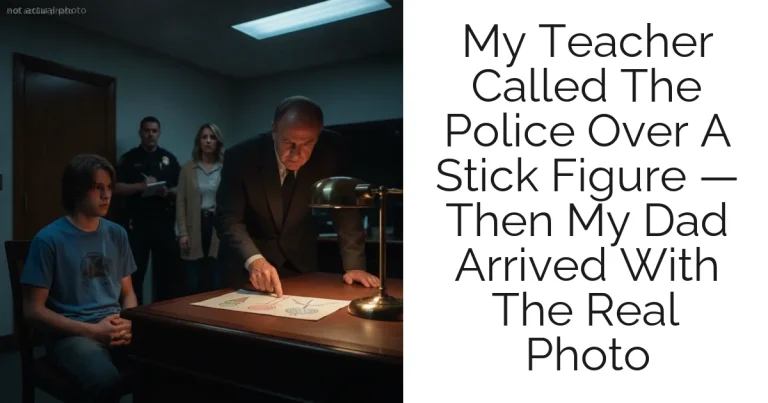 My Teacher Called The Police Over A Stick Figure — Then My Dad Arrived With The Real Photo