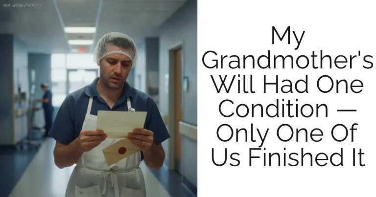 My Grandmother's Will Had One Condition — Only One Of Us Finished It
