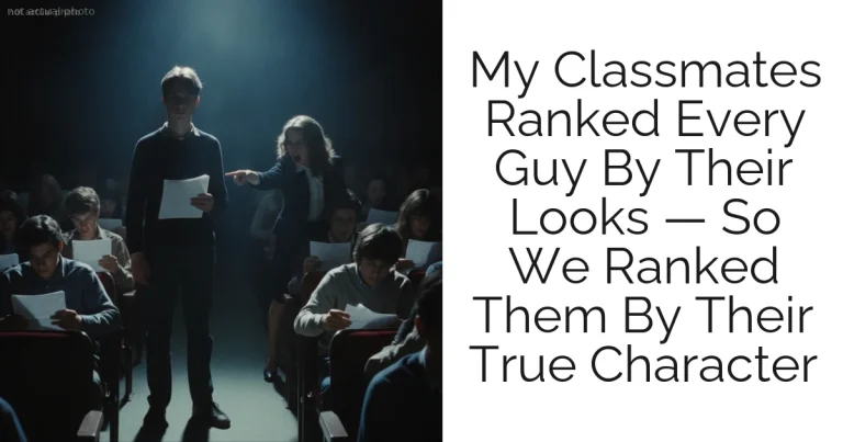 My Classmates Ranked Every Guy By Their Looks — So We Ranked Them By Their True Character