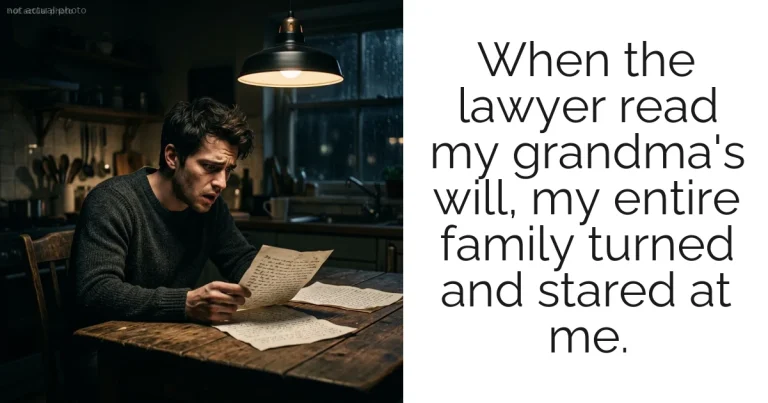 When the lawyer read my grandma's will, my entire family turned and stared at me.