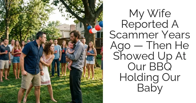 My Wife Reported A Scammer Years Ago — Then He Showed Up At Our BBQ Holding Our Baby