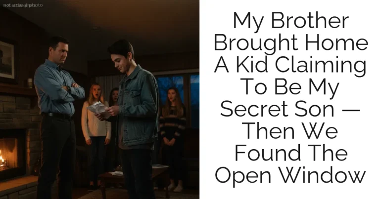 My Brother Brought Home A Kid Claiming To Be My Secret Son — Then We Found The Open Window