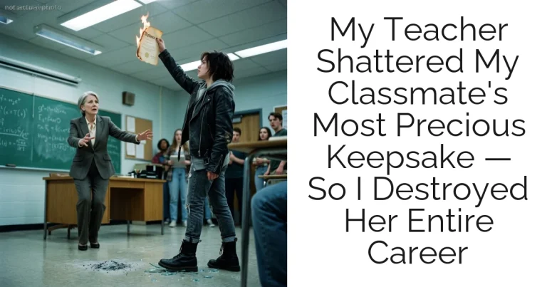 My Teacher Shattered My Classmate's Most Precious Keepsake — So I Destroyed Her Entire Career