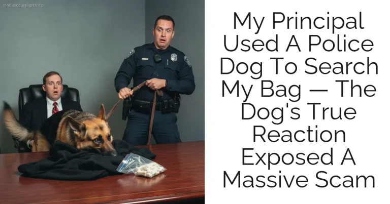 My Principal Used A Police Dog To Search My Bag — The Dog's True Reaction Exposed A Massive Scam