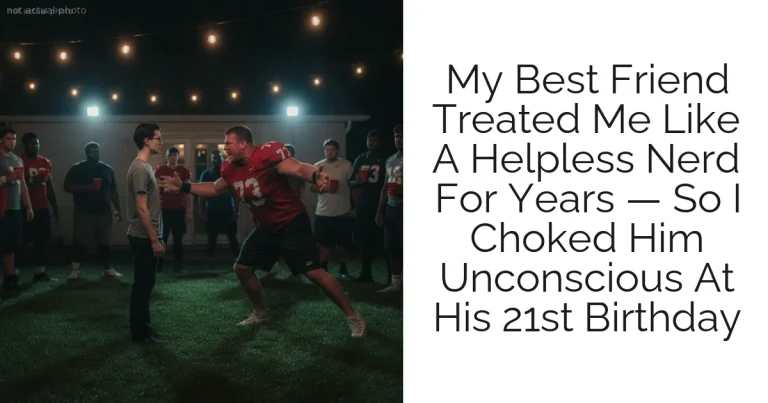 My Best Friend Treated Me Like A Helpless Nerd For Years — So I Choked Him Unconscious At His 21st Birthday