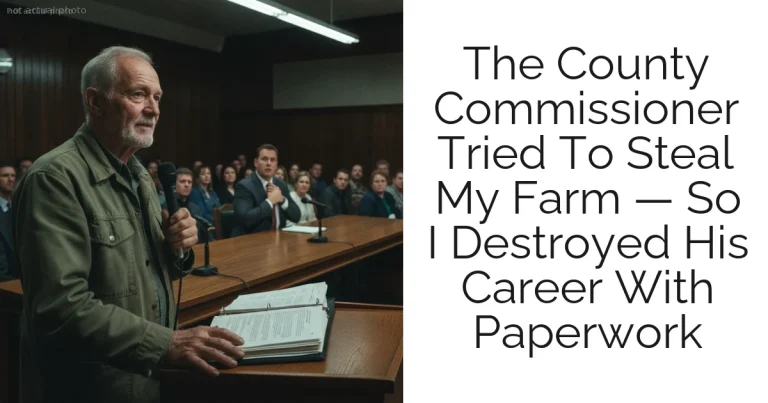 The County Commissioner Tried To Steal My Farm — So I Destroyed His Career With Paperwork