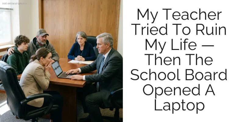 My Teacher Tried To Ruin My Life — Then The School Board Opened A Laptop