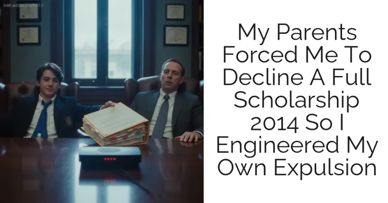 My Parents Forced Me To Decline A Full Scholarship 2014 So I Engineered My Own Expulsion