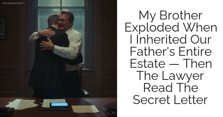 My Brother Exploded When I Inherited Our Father's Entire Estate — Then The Lawyer Read The Secret Letter