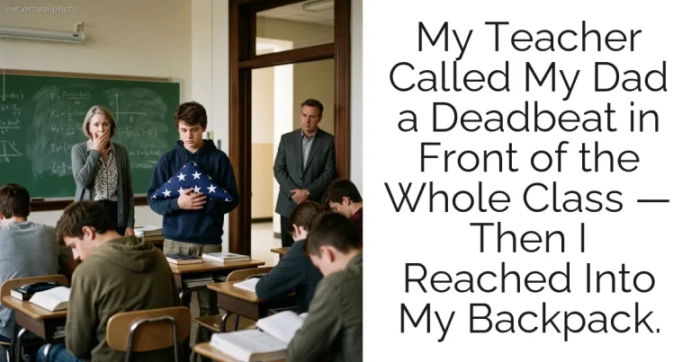 My Teacher Called My Dad a Deadbeat in Front of the Whole Class — Then I Reached Into My Backpack.