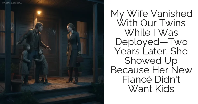 My Wife Vanished With Our Twins While I Was Deployed—Two Years Later, She Showed Up Because Her New Fiancé Didn't Want Kids